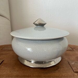 Vintage postmodern raku pottery jar